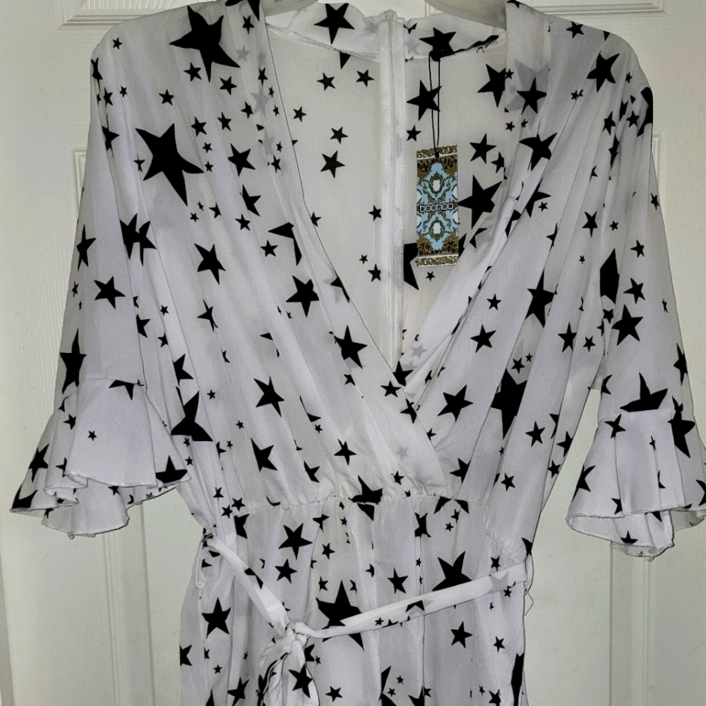 Boohoo plus size Ruffle Romper